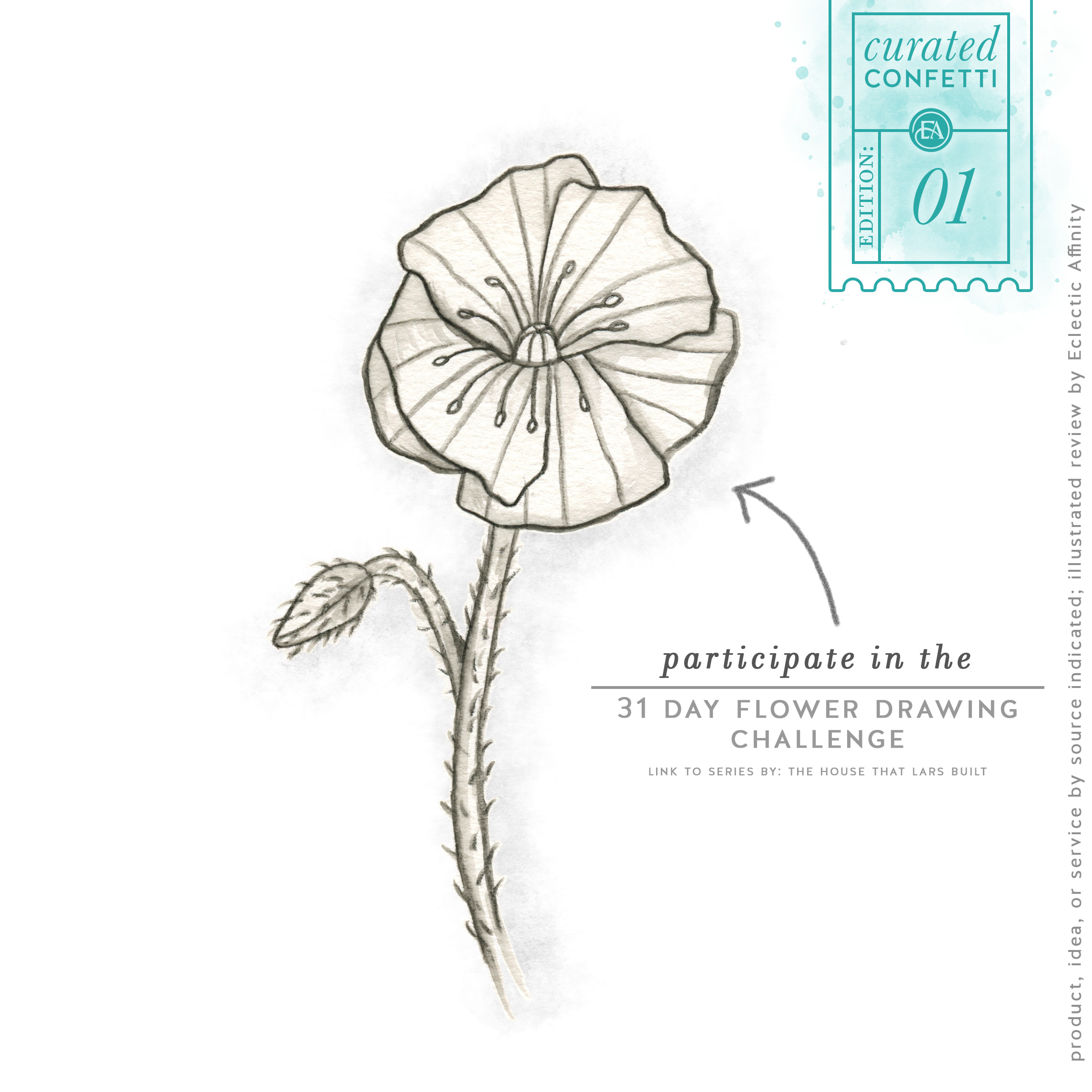 Participate in a flower drawing challenge!