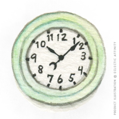 Mint Schoolhouse Clock